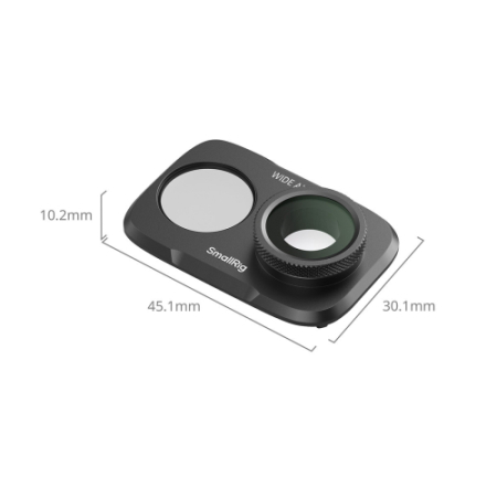 SmallRig 7019 - filtr szerokokątny do DJI Osmo Pocket 4P - wymiary